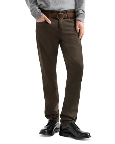 7 For All Mankind Luxe Performance Slimmy 33 Slim Fit Pants In Thicket In Burgundy