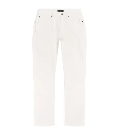 7 For All Mankind Luxe Performance The Straight Chinos In White