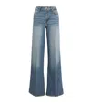 7 For All Mankind Stretch Denim Lotta Wide-leg Jeans In Blue