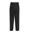7 For All Mankind Lyocell-blend Elasticated Trousers In Black