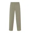 7 For All Mankind Lyocell-blend Elasticated Trousers In Green