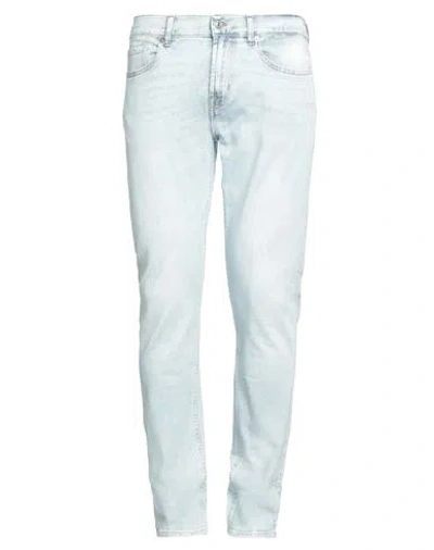 7 For All Mankind Man Jeans Blue Size 34 Cotton, Elastomultiester, Elastane