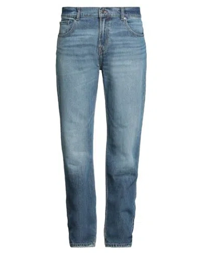7 For All Mankind Man Jeans Blue Size 32 Cotton, Elastane