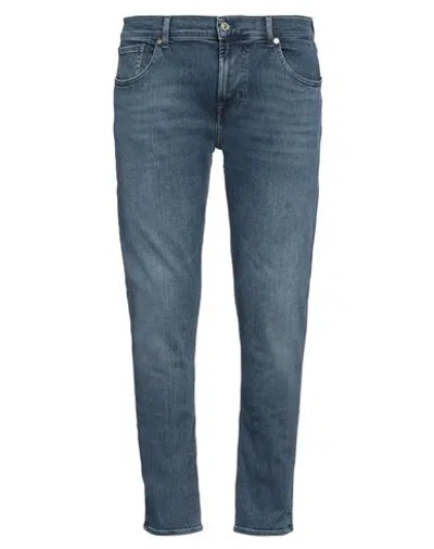 7 For All Mankind Man Jeans Blue Size 32 Cotton, Lyocell, Elastomultiester, Elastane
