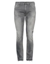 7 For All Mankind Man Jeans Grey Size 34 Cotton, Elastane In Grey