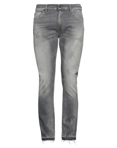 7 For All Mankind Man Jeans Grey Size 34 Cotton, Elastane