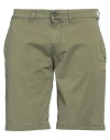 7 For All Mankind Man Shorts & Bermuda Shorts Military Green Size 34 Cotton, Elastane In Green