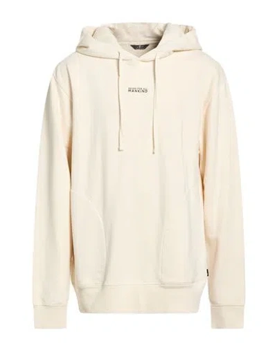 7 For All Mankind Man Sweatshirt Cream Size Xl Cotton In Neutral