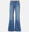 7 For All Mankind Mankind High-rise Flared Jeans In Blue