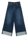7 For All Mankind Marie Wide Leg Radar With Wide Cuff In Black
