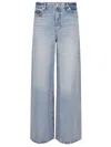 7 For All Mankind Marie Wide Leg Trousers With Bold Cuffs In Blue