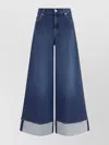 7 For All Mankind Womens Radar Marie Wide-leg Stretch-denim Jeans In Blue