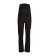 7 For All Mankind Maternity Straight Jeans In Black