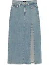 7 For All Mankind Arizona Denim Maxi Skirt Clothing In Blue