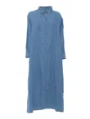 7 For All Mankind Maxi Shirt Dress With Button-down Front
