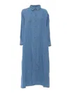 7 For All Mankind Maxi Shirt Dress With Button-down Front