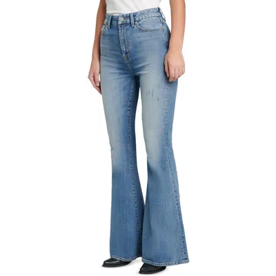 7 For All Mankind Megaflare Womens High-waist Distressed Flare Jeans