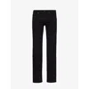 7 FOR ALL MANKIND 7 FOR ALL MANKIND MEN'S BLACK STANDARD LUXE PERFORMANCE REGULAR-FIT STRAIGHT-LEG STRETCH-DENIM JEANS