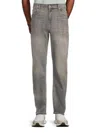 7 FOR ALL MANKIND MEN'S DARK WASH WHISKERED SLIM FIT JEANS
