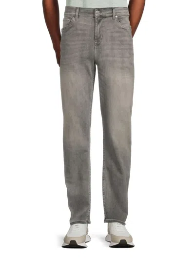 7 For All Mankind Men's Dark Wash Whiskered Slim Fit Jeans In Grove