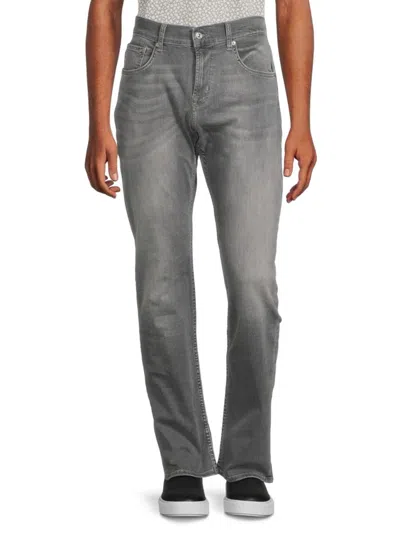 7 For All Mankind Men's High Rise Classic Straight Jeans In Grey