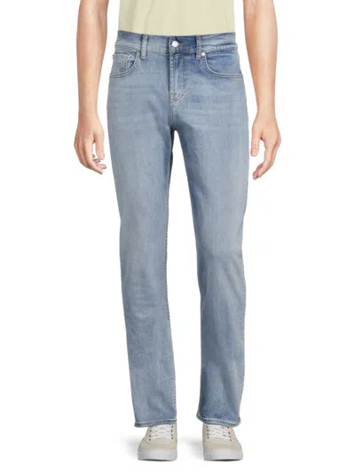 7 For All Mankind Men's High Rise Faded Slimmy Jeans In Blue