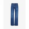 7 FOR ALL MANKIND 7 FOR ALL MANKIND MEN'S MID BLUE AUSTYN STRAIGHT-LEG MID-RISE STRETCH-DENIM JEANS