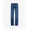 7 FOR ALL MANKIND 7 FOR ALL MANKIND MEN'S MID BLUE STANDARD LUXE PERFORMANCE REGULAR-FIT STRAIGHT-LEG STRETCH DENIM-BL