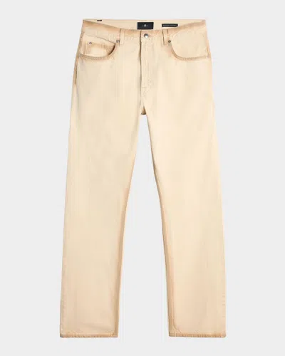 7 For All Mankind Men's Modern Straight-leg Jeans In Neutral