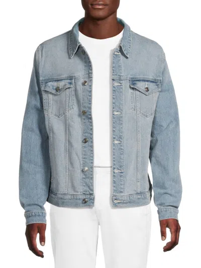7 For All Mankind Men's Perfect Point Collar Denim Jacket