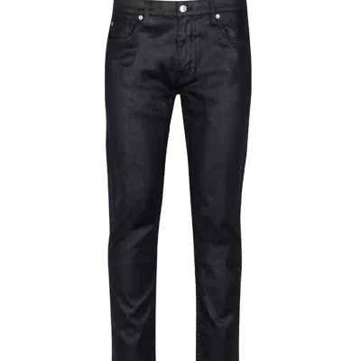 7 For All Mankind Men's Skinny Paxtyn Coated Jeans In Black