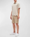 7 For All Mankind Perfect Stretch-cotton Chino Shorts In Grey