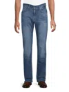 7 For All Mankind Men's Slimmy Dark Wash Slim Straight Jeans In Brown