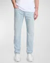 7 For All Mankind Slimmy Tapered Stretch Cotton Jeans In Blue