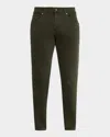 7 For All Mankind Men's The Straight Slim Five-pocket Pants In Green