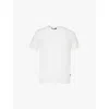 7 For All Mankind Mens White Luxe Performance Crewneck Stretch-cotton Jersey T-shirt In White