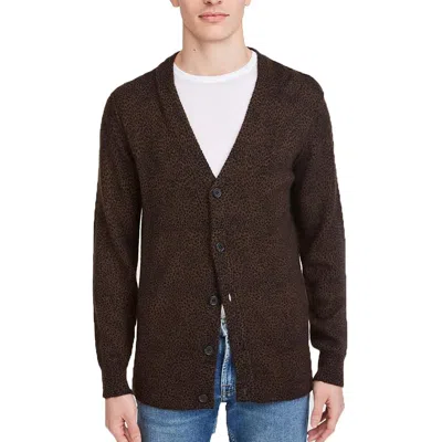 7 For All Mankind Mens Animal Print Wool Cardigan Sweater