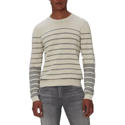 7 For All Mankind Mens Striped Linen Pullover Sweater