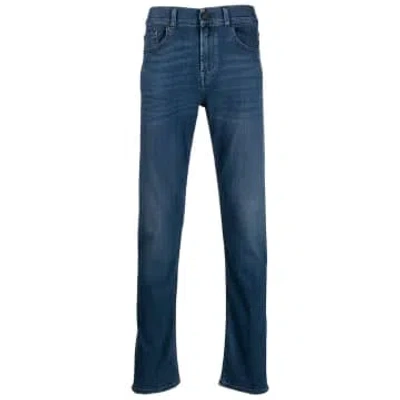 7 For All Mankind Mid Blue Slimmy Tapered Luxe Performance Plus Jeans
