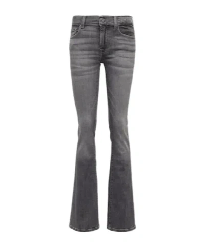 7 For All Mankind Mid-rise Bootcut Jeans In Black