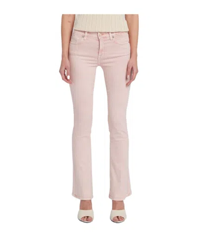 7 For All Mankind Mid-rise Bootcut Jeans In Pink