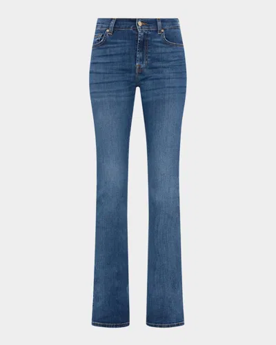 7 For All Mankind Mid-rise Bootcut Jeans In Blue