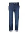 7 For All Mankind Blue Relaxed Skinny Jeans In Blue