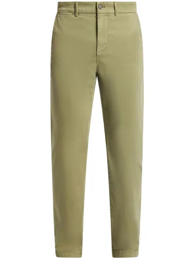 7 For All Mankind Mid-rise Chinos In Green