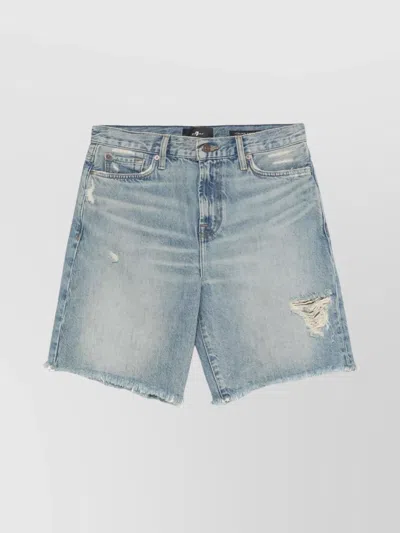 7 FOR ALL MANKIND MID-RISE DENIM SHORTS LOLA