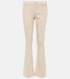 7 For All Mankind Mid-rise Flared Jeans In Beige