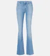 7 For All Mankind Mid-rise Flared Jeans In Blue