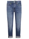 7 For All Mankind Mid-rise Relaxed Skinny Jeans In Blue