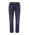 7 For All Mankind Slimmy Tapered - Skinny Medium-waisted Jeans In Blue
