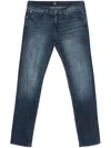 7 For All Mankind Mid-rise Slim-fit Jeans In Blue